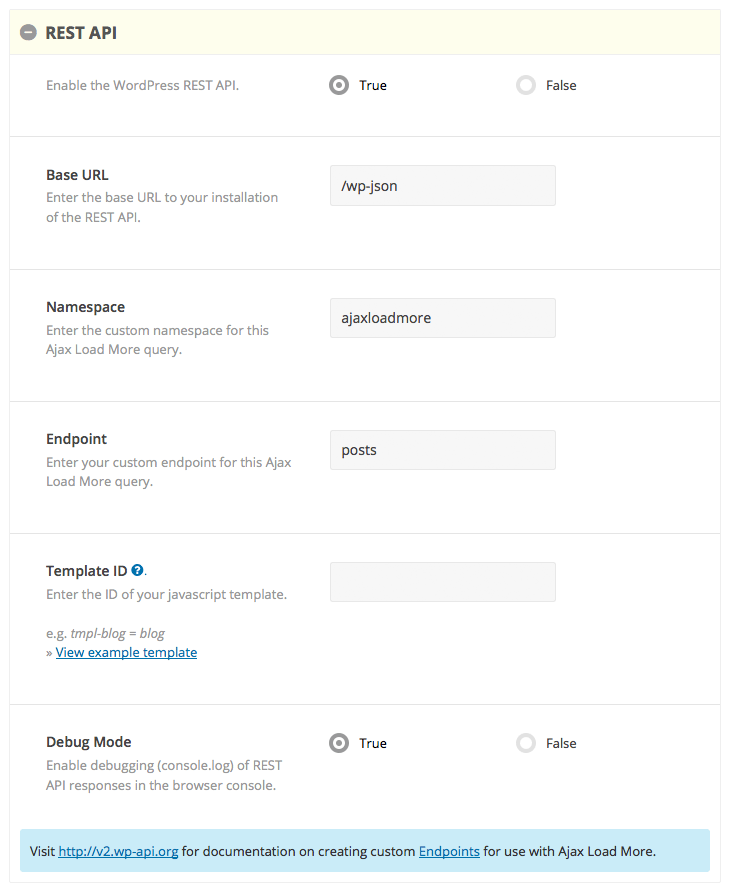 REST API Shortcode Builder